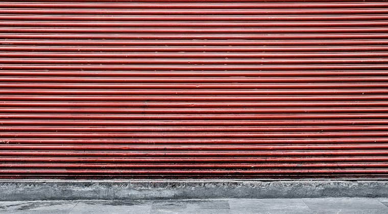 Brown roller shutter